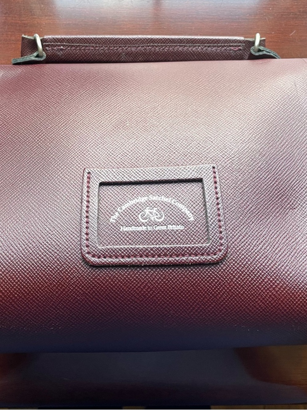 The Cambridge Satchel Company Burgundy Leather Satchel, Personalized CZ